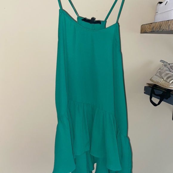 Green Peplum Tank Top - Picture 1 of 2